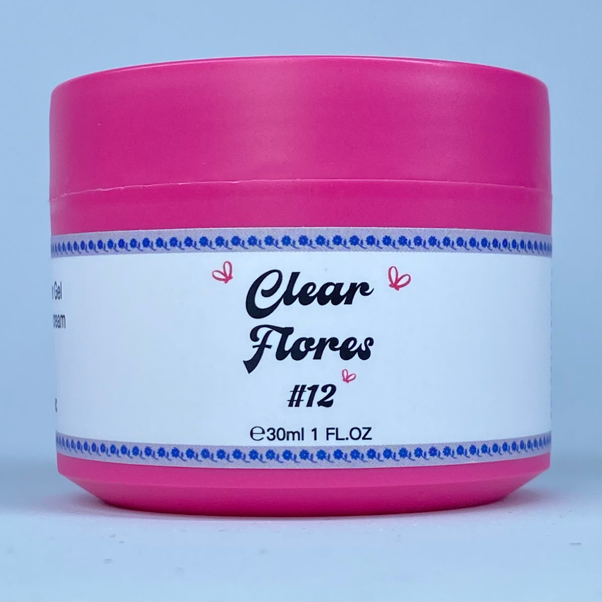 Clear Flores #12 Builder Gel Fantasy | Gel costruttore trasparente con fiori secchi 30ml