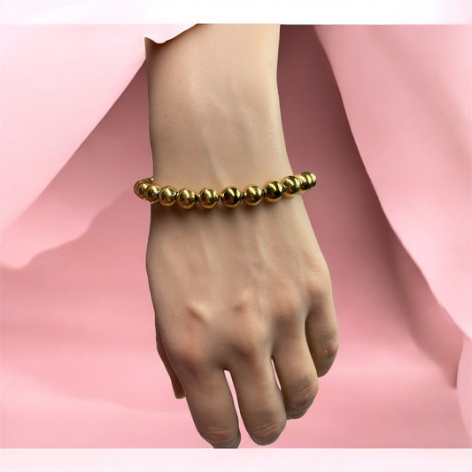 Bracciale bolle 8mm acciaio