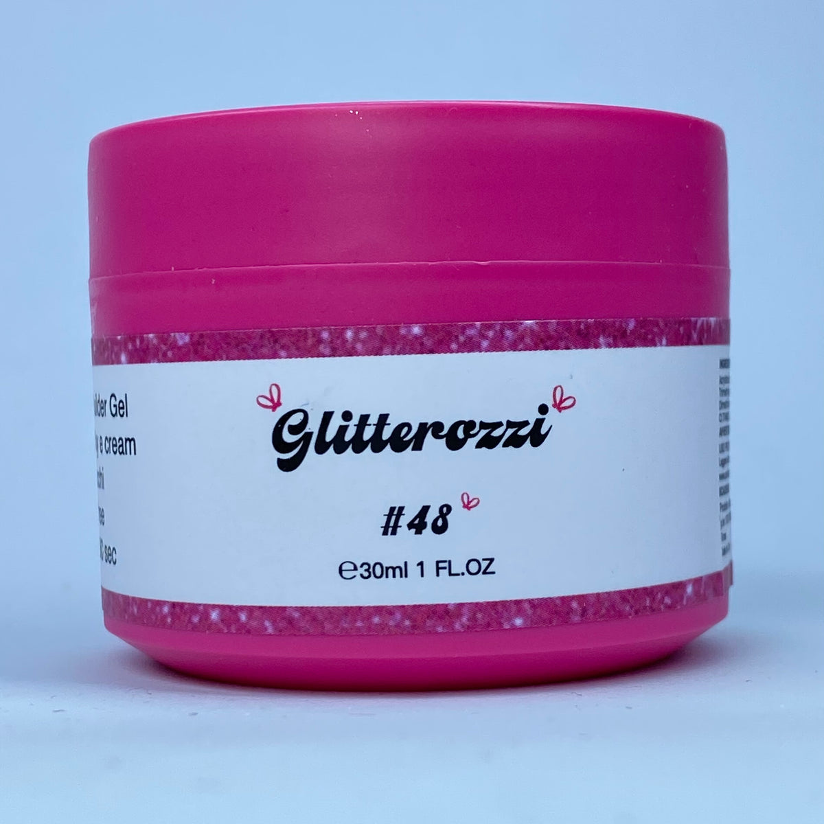 Glitterozzi #48 Builder Gel Fantasy | Gel costruttore autolivellante glitter di diverse dimensioni 30ml