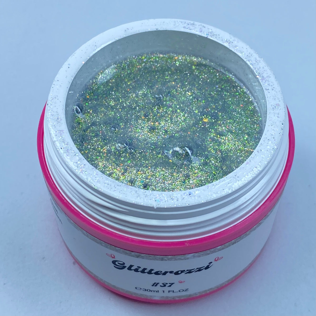 Glitterozzi #37 Builder Gel Fantasy | Gel costruttore autolivellante glitter di diverse dimensioni 30ml