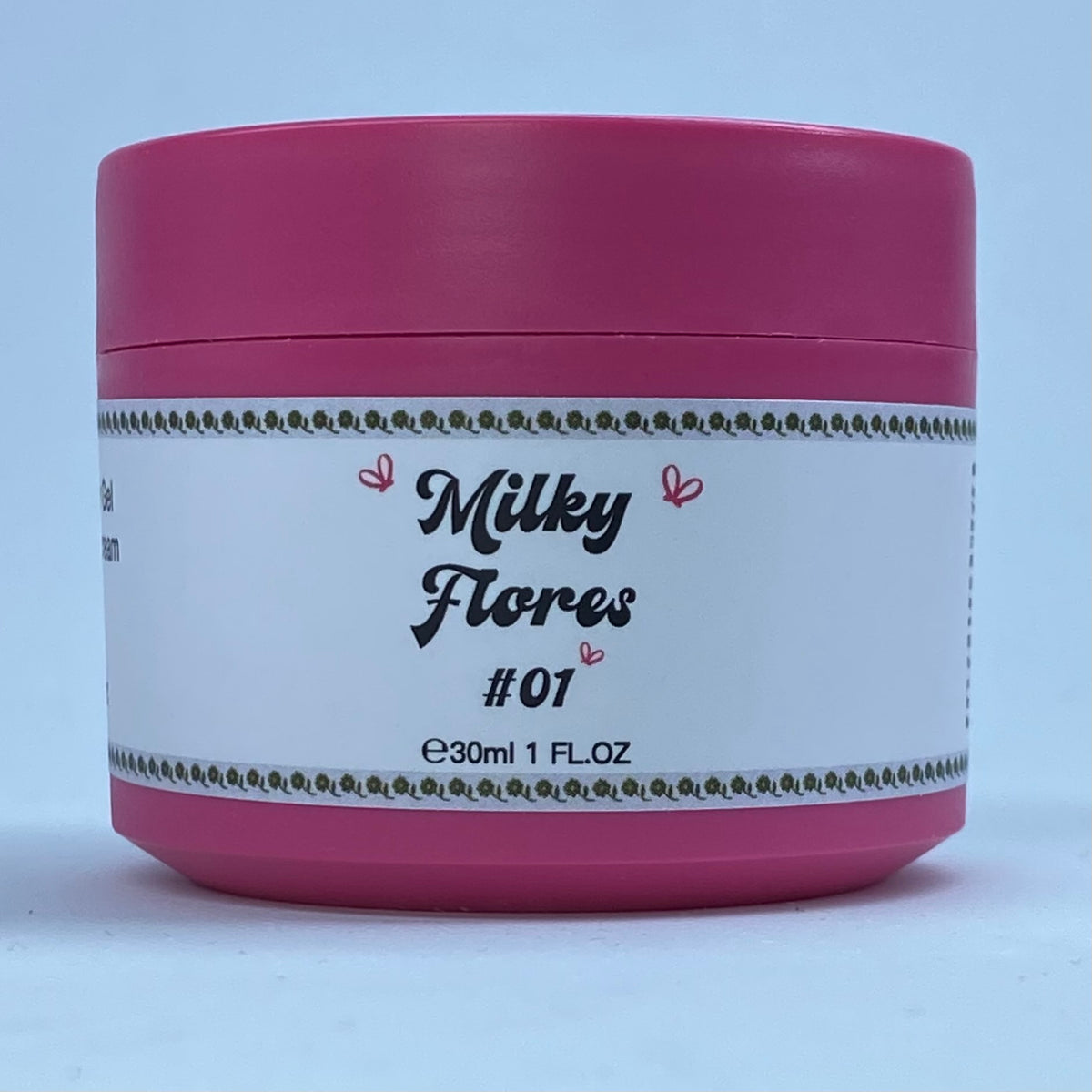 Milky Flores #01 Builder Gel Fantasy | Gel costruttore lattiginoso con fiori secchi 30ml