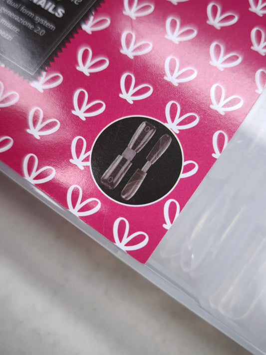 Double Dualform Perfect French - 306 double form - misure grandi - square, almond, coffin - french muretto - scalino per giro cuticole perfetto