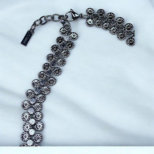 Bracciale margherita doppio in acciaio