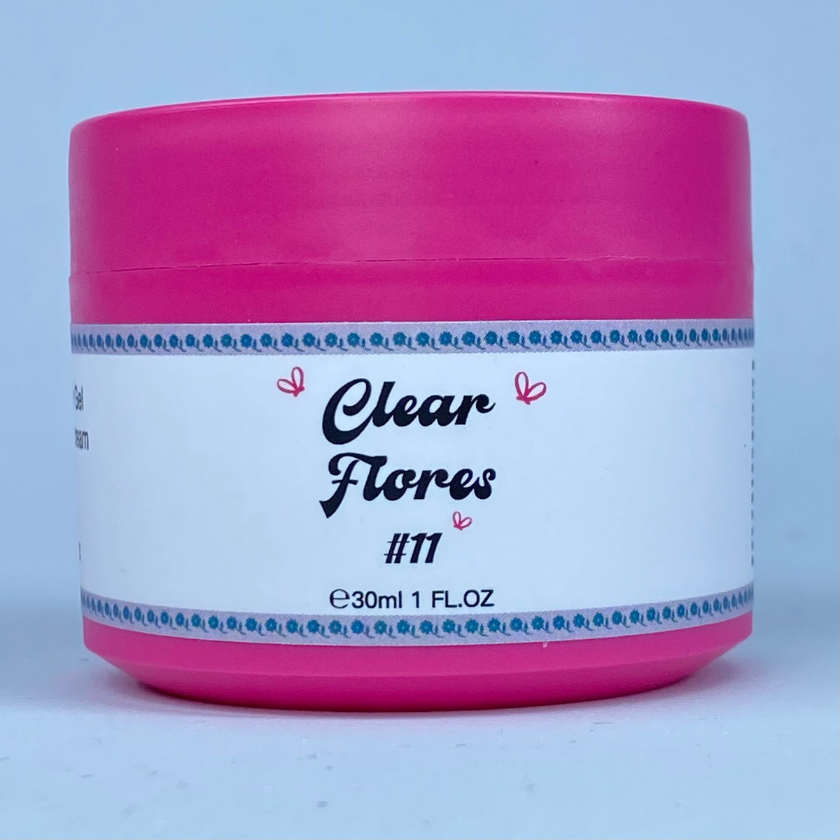 Clear Flores #11 Builder Gel Fantasy | Gel costruttore trasparente con fiori secchi 30ml