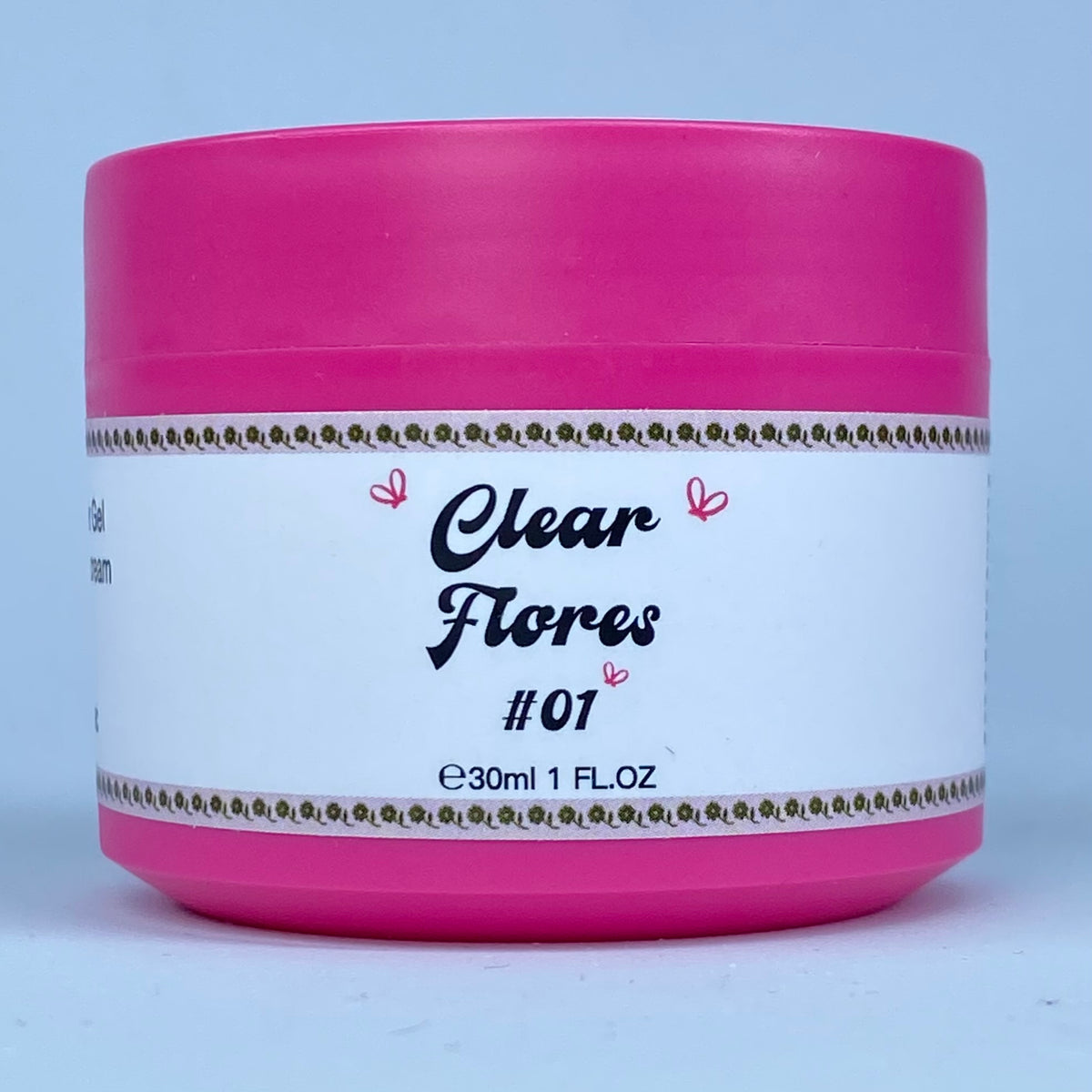 Clear Flores #01 Builder Gel Fantasy | Gel costruttore trasparente con fiori secchi 30ml