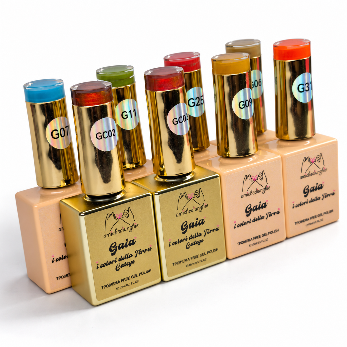 GAIA I Colori della Terra Collection 8 PZ da 15ml - gelcolor semipermanente