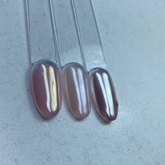 Polvere chrome kit 3 colori - 0,3gr- polvere specchio kit 3 pz