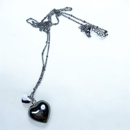Collana ciondolo cuore chiama angeli Silver