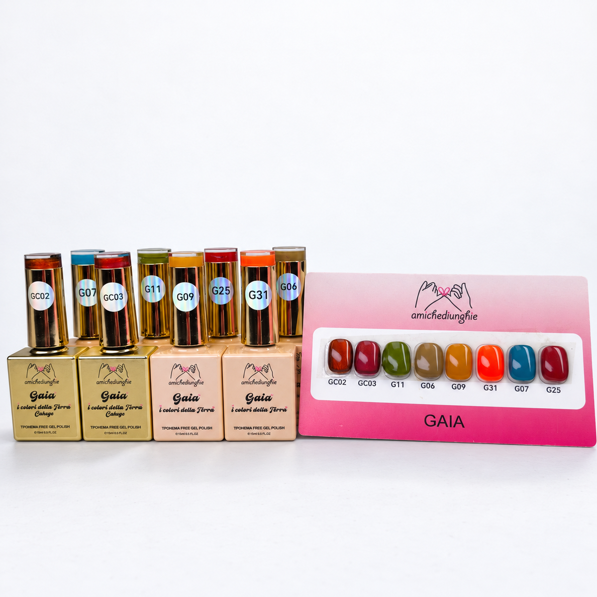 GAIA I Colori della Terra Collection 8 PZ da 15ml - gelcolor semipermanente