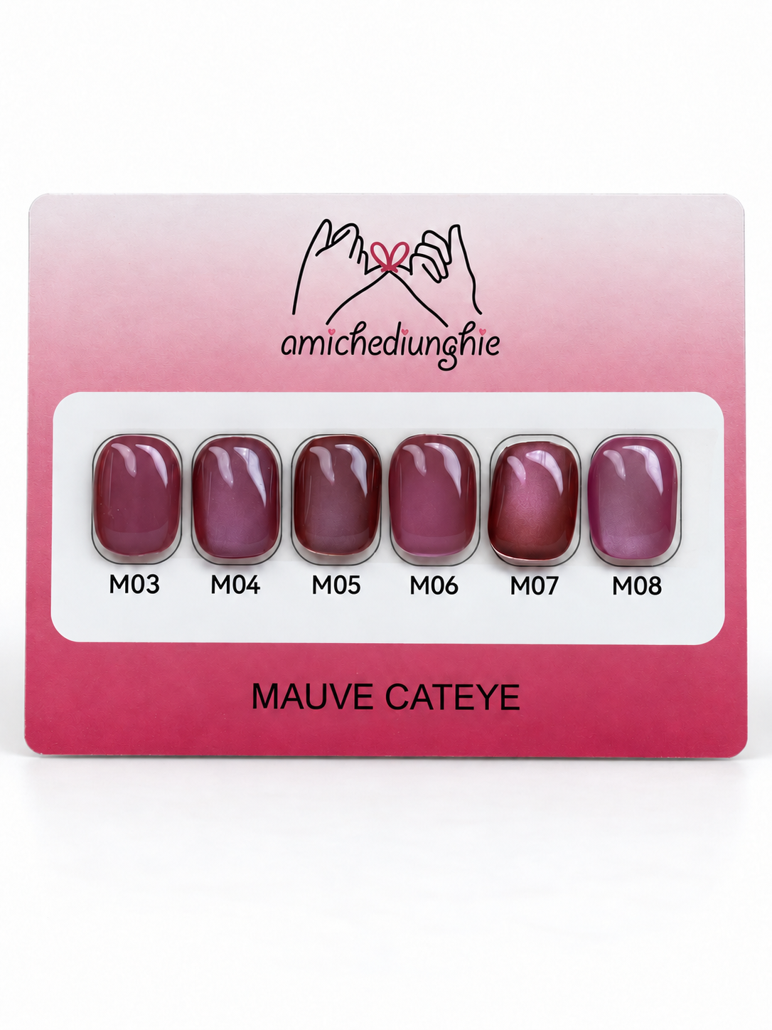 Mauve Cat Eye collection | 6 Gel Polish Cat Eye Semipermanent | 15 ml