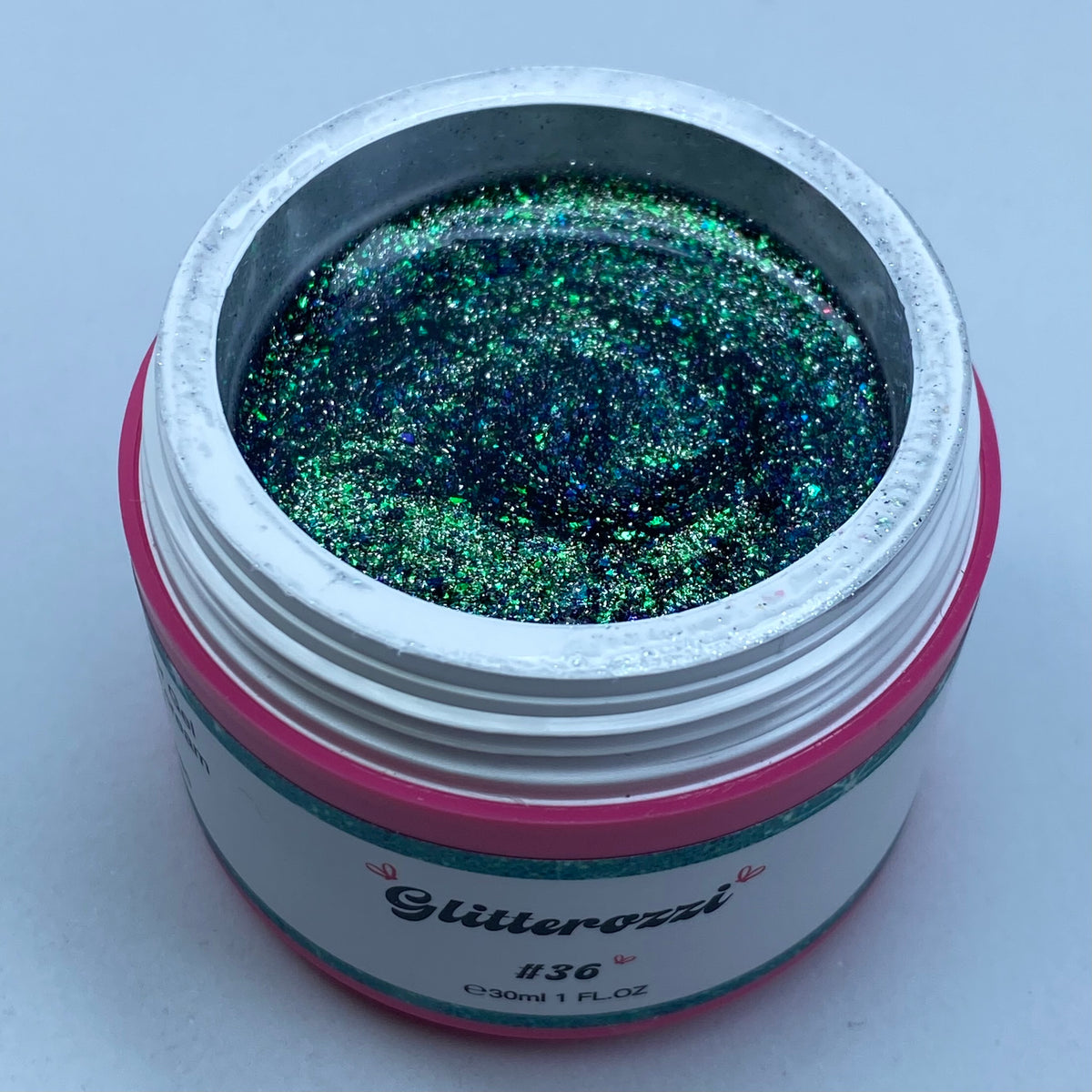 Glitterozzi #36 Builder Gel Fantasy | Gel costruttore autolivellante glitter di diverse dimensioni 30ml