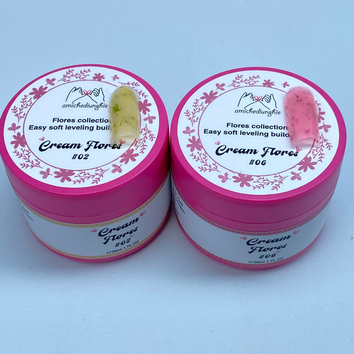 Cream Flores #06 Builder Gel Fantasy | Gel costruttore con fiori secchi 30ml