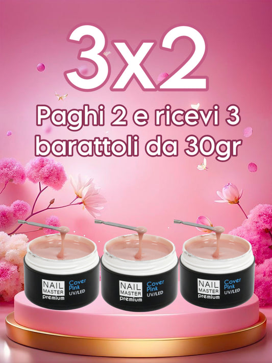 3x2 Cover Pink Gel 30gr - master premium gel cover pink
