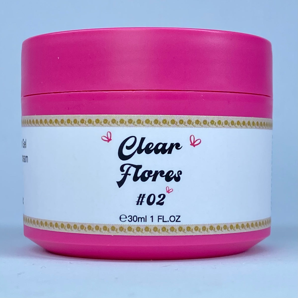 Clear Flores #02 Builder Gel Fantasy | Gel costruttore trasparente con fiori secchi 30ml
