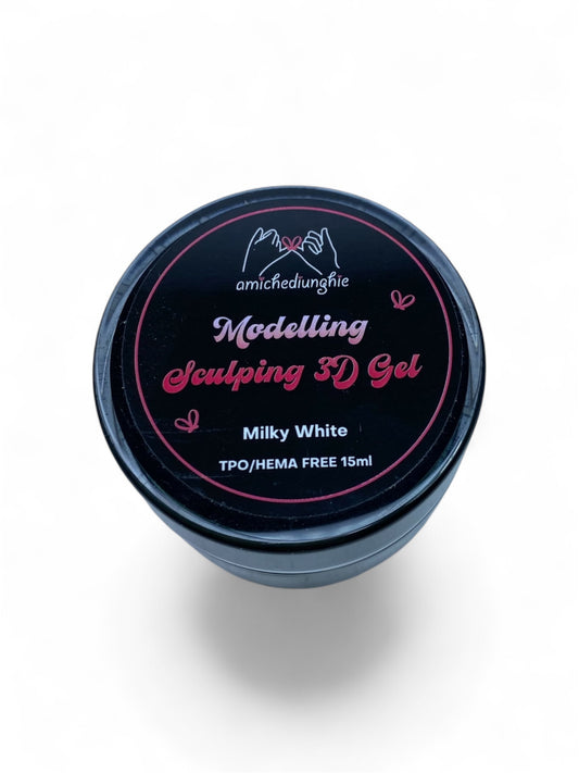 Modelling 3D gel white milk - sculpting gel - gel solido modellante 3D milky white