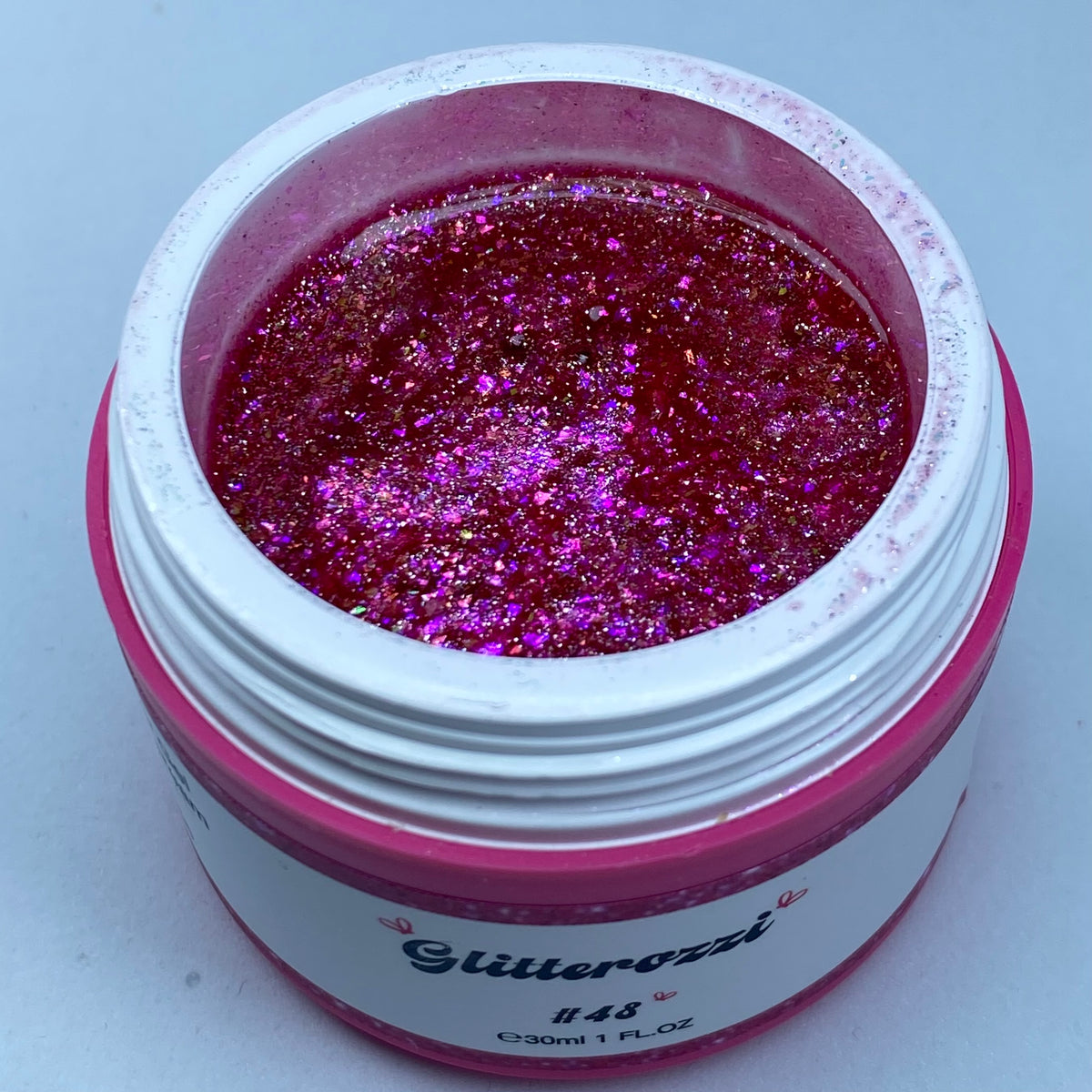 Glitterozzi #48 Builder Gel Fantasy | Gel costruttore autolivellante glitter di diverse dimensioni 30ml