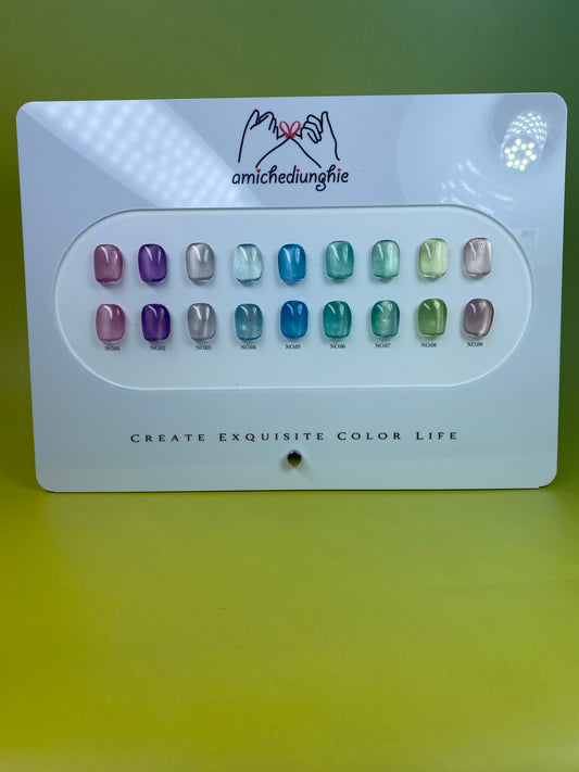 Aqua CatEye Collection gel polish magnetico 15ml - 9 pezzi