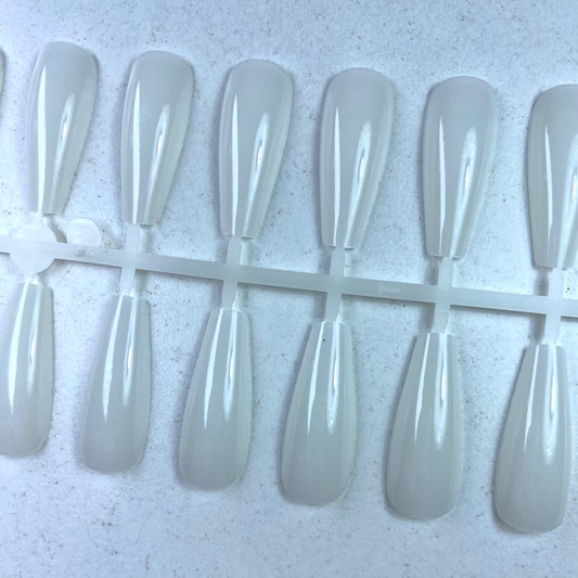 Tip coffin media natural per esercizi Nailart ed esposizione 24pz x 5 file