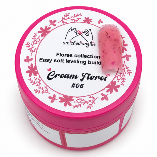 Cream Flores #06 Builder Gel Fantasy | Gel costruttore con fiori secchi 30ml