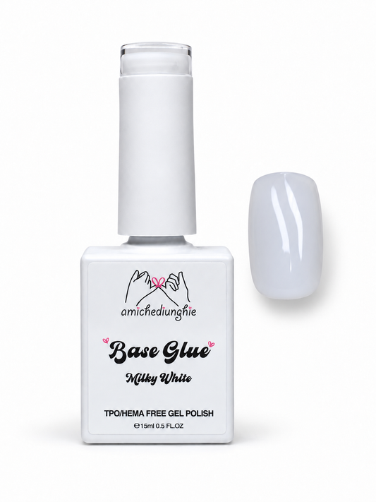 Base Glue Gel Colorata Milky White | Unghie Naturali e Total Cover Tip 15ml
