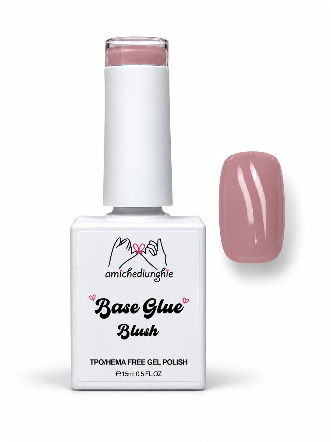 Base Glue Gel Colorata Blush | Unghie Naturali e Total Cover Tip 15ml
