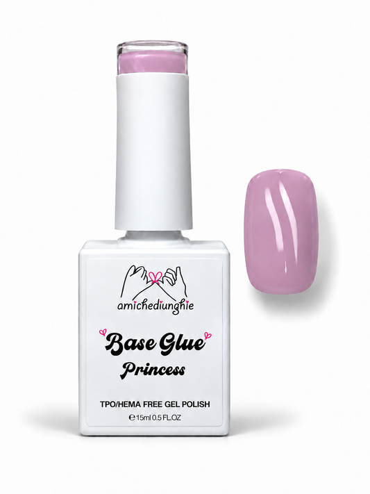 Base Glue Gel Colorata Princess | Unghie Naturali e Total Cover Tip 15ml