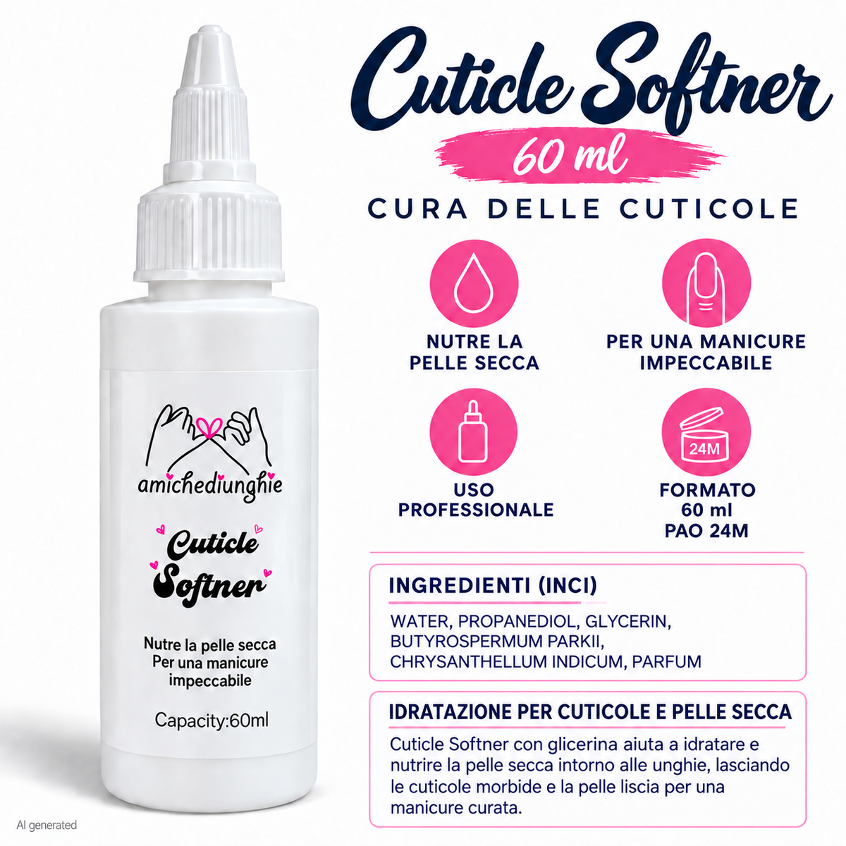 Cuticle Softner 60 ml con Glicerina