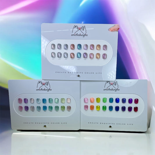 Neon CatEye + Aura CatEye + Aqua CatEye - 3 collection gel polish magnetico