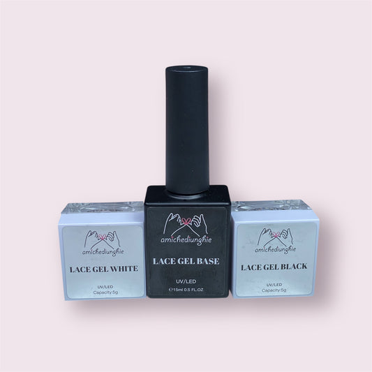 Lace nailart gel effetto pizzo-lace gel- nailart pizzo-