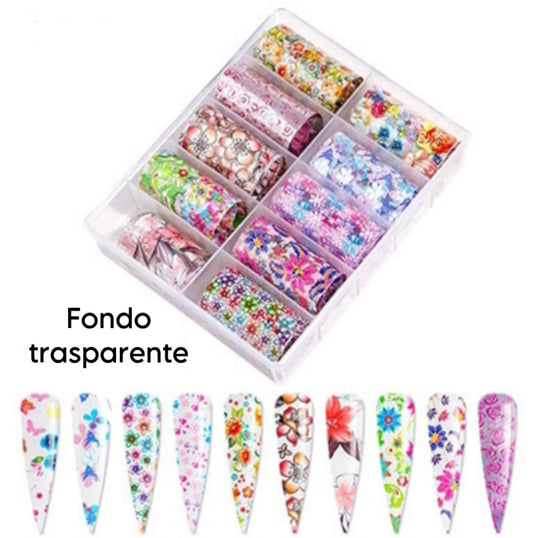 Transfer foil nailart - 13-08