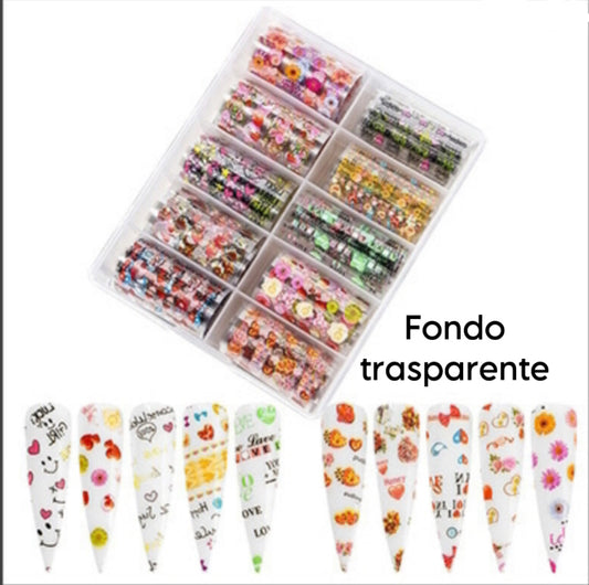 Transfer foil nailart- 12-11
