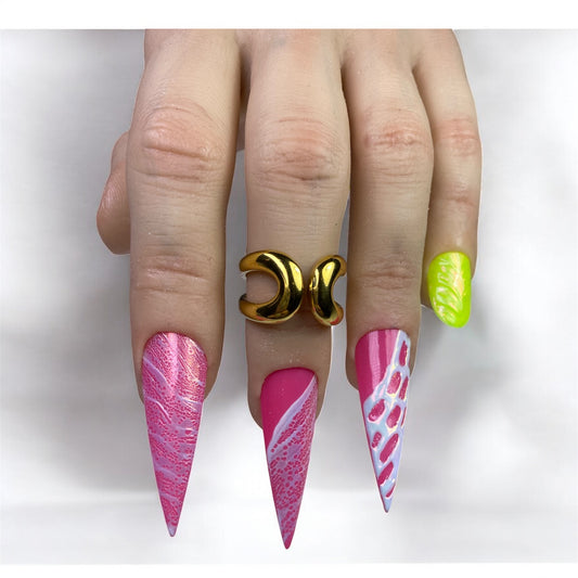 Anello incontro in acciaio- misura 18 - fotografia nails