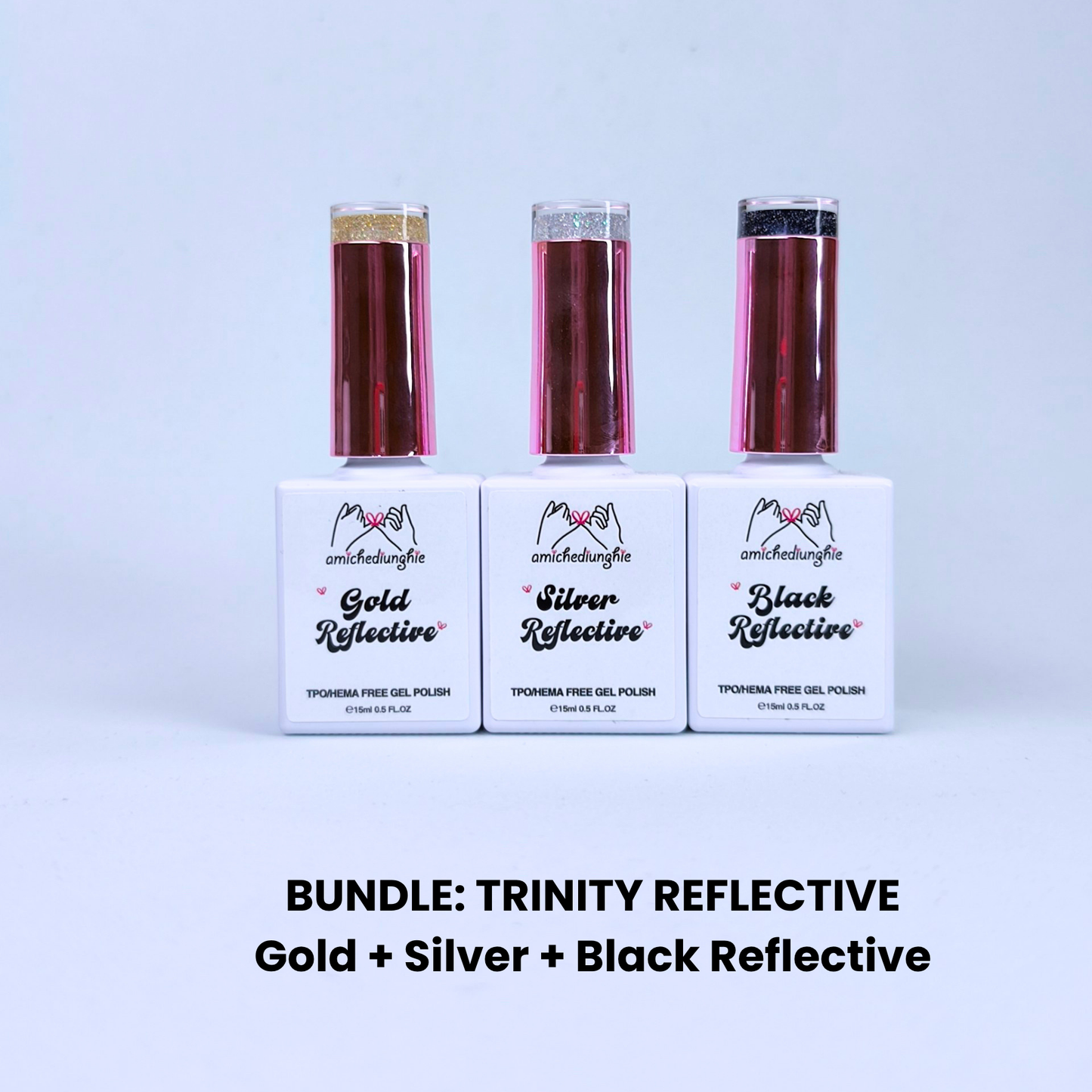 Reflective Trinity bundle Gold+Silver+Black - semipermanente riflettente 15ml