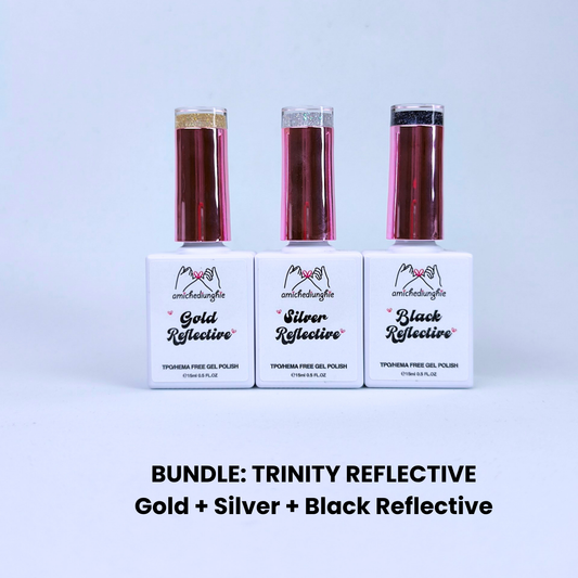 Reflective Trinity bundle Gold+Silver+Black - semipermanente riflettente 15ml