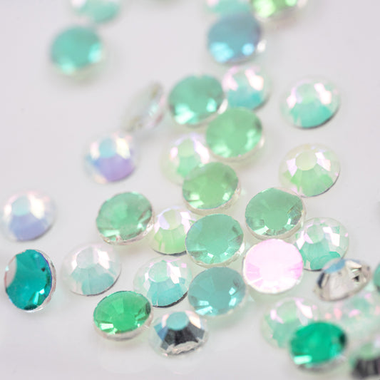 Strass Double Face Pink/Green AB 100pz