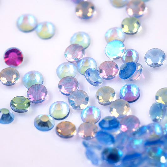 Strass Double Face Aurora Zaffiro AB 100pz
