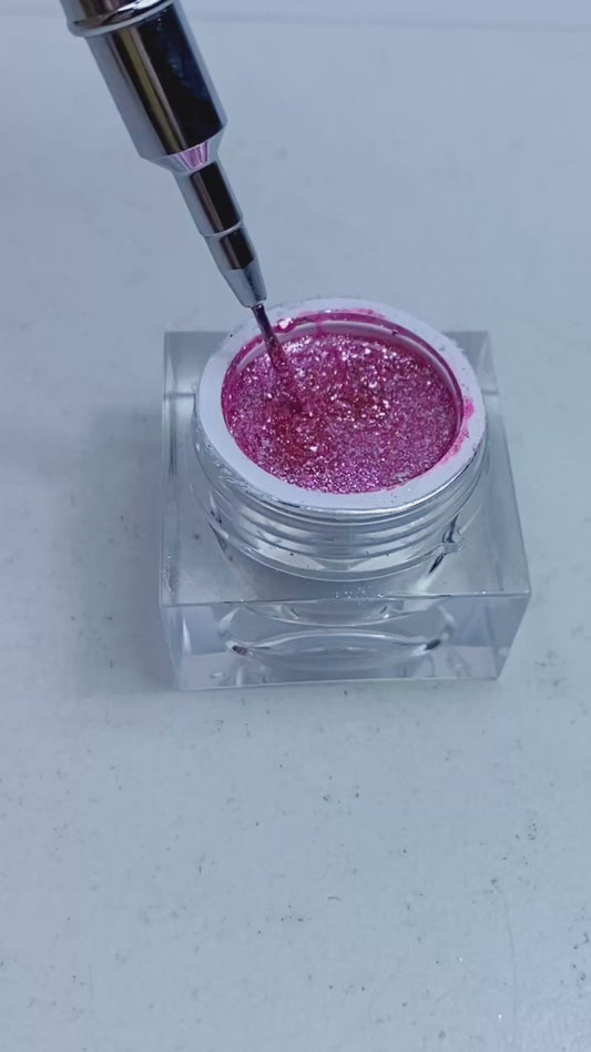 Platinum glitter gel liner Pink