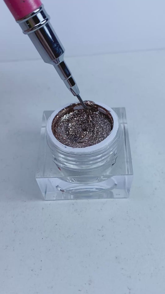 Platinum glitter gel liner Brown