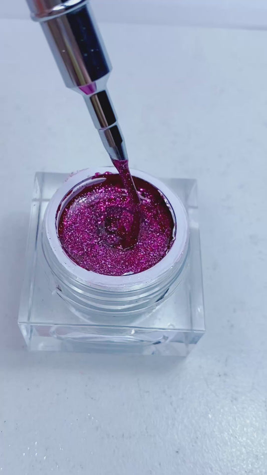Platinum glitter gel liner Fuchsia