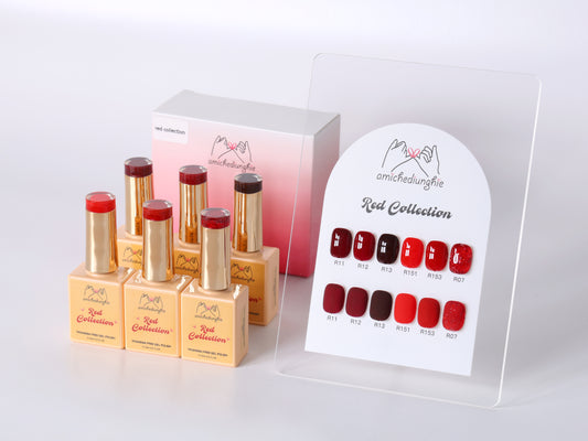 Red collection - 6pz smalto semipermante colorato 15ml