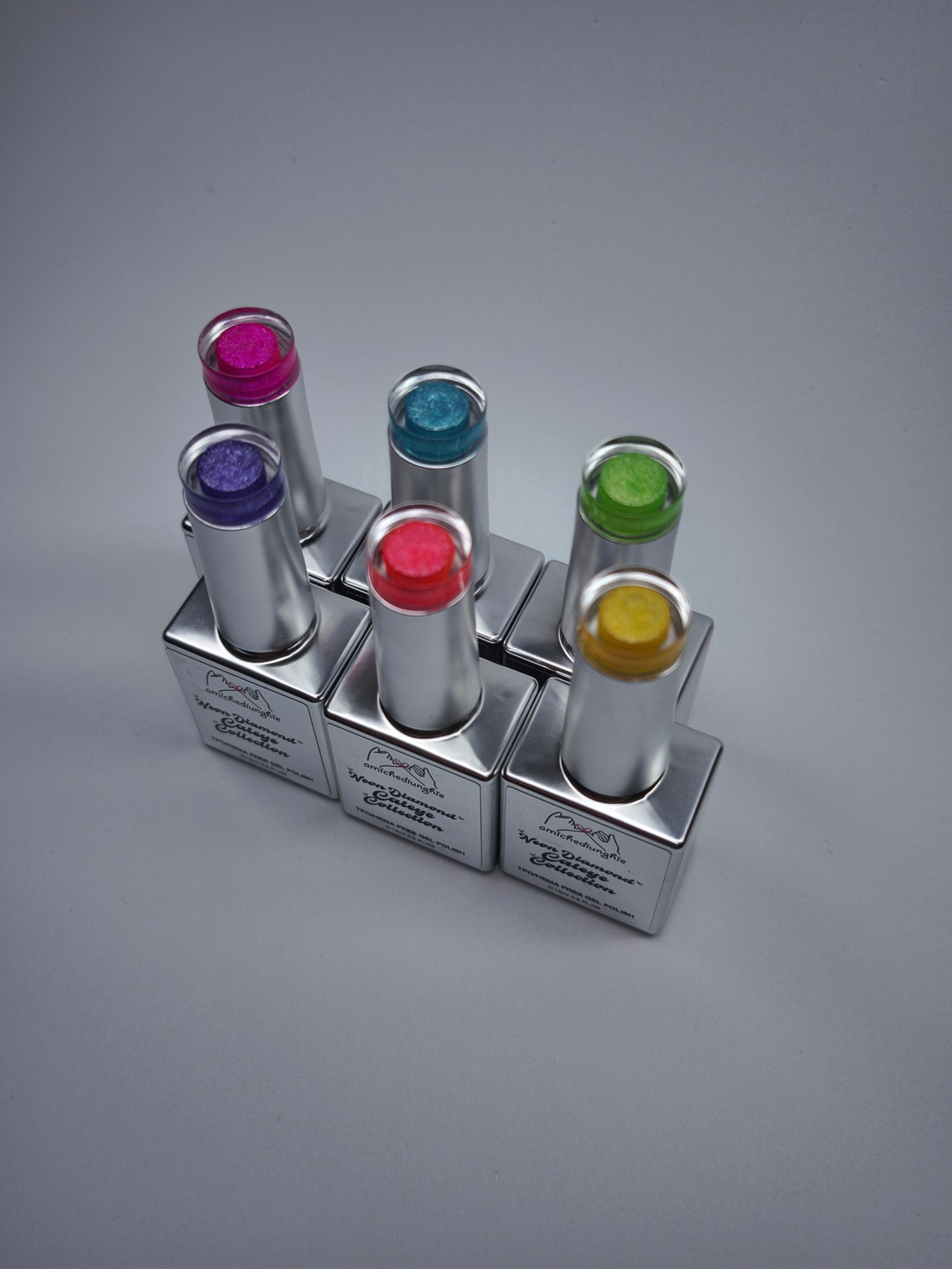 Neon Diamond CatEye Collection Gel Polish semipermanente 6pz. 15 ml.