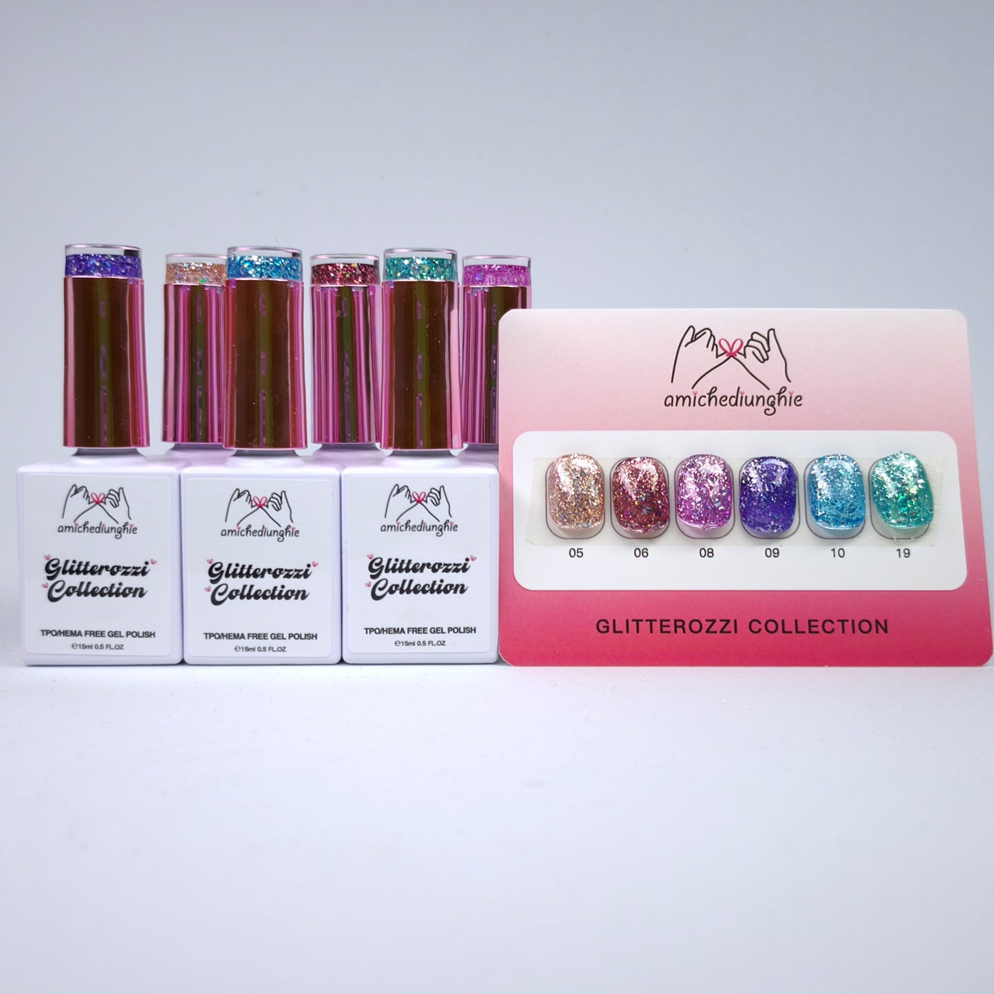 Glitterozzi Collection - Gel semipermanente 6pz. 15 ml.