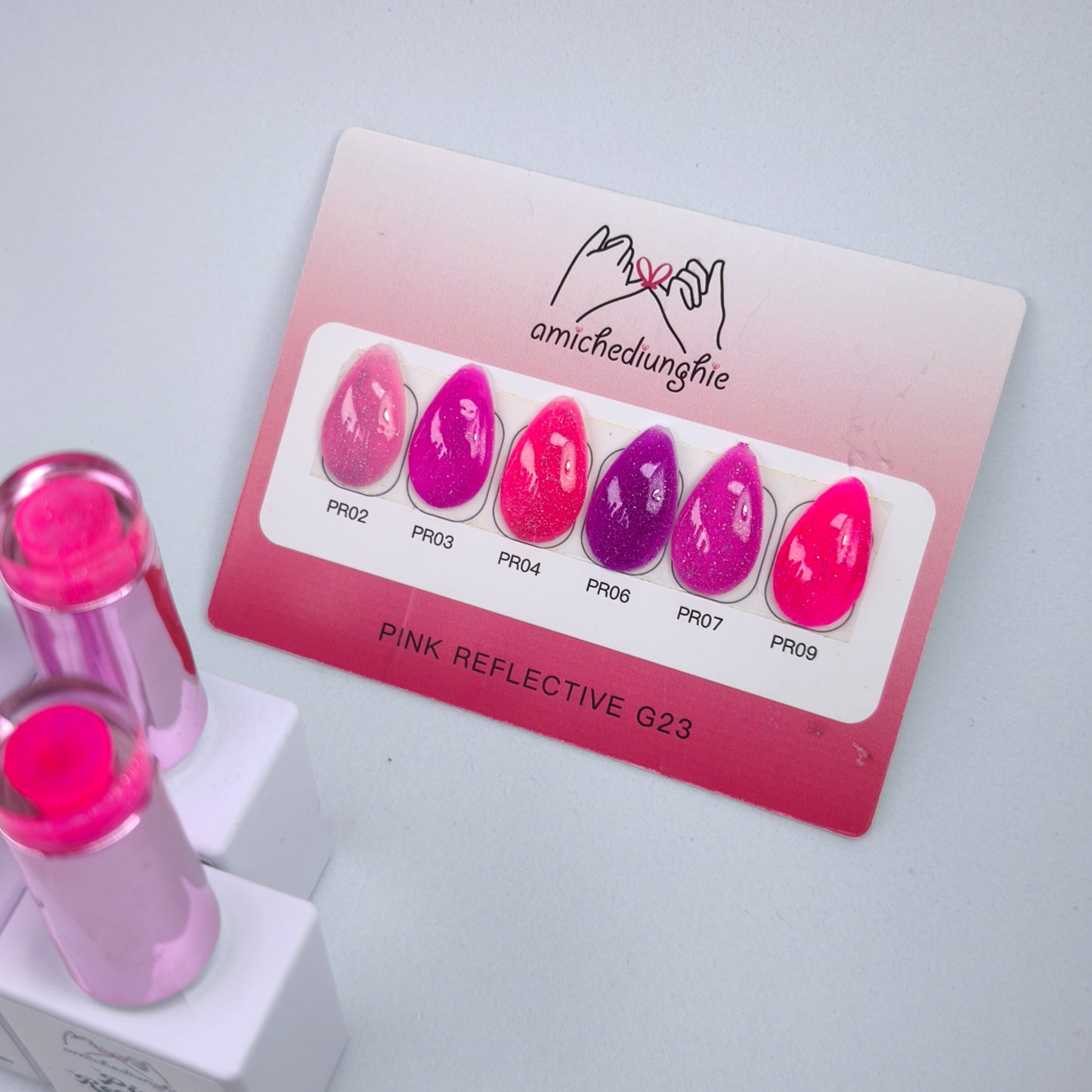 Reflective Pink Collection Gel Polish Semipermanent 6pz. 15ml.