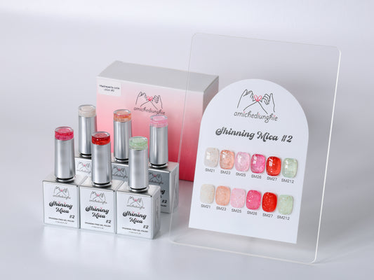 Shining Mica #2 - 6 pz semipermanente glitterato con mica 15ml
