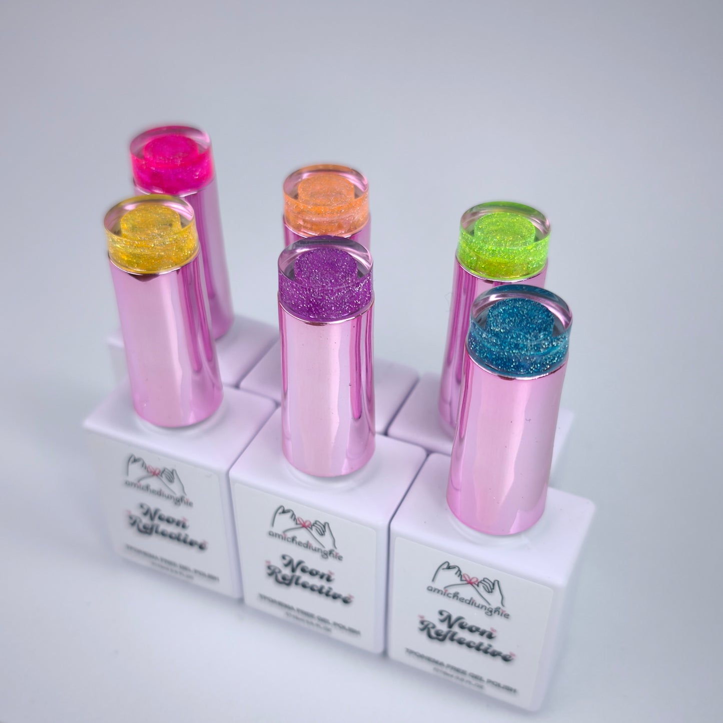 Reflective Neon Collection. Gel Polish semipermanente 6pz. 15ml.
