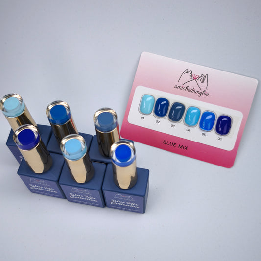 Blue Mix Basic Collection – Gel Semipermanente 6pz. 15 ml.