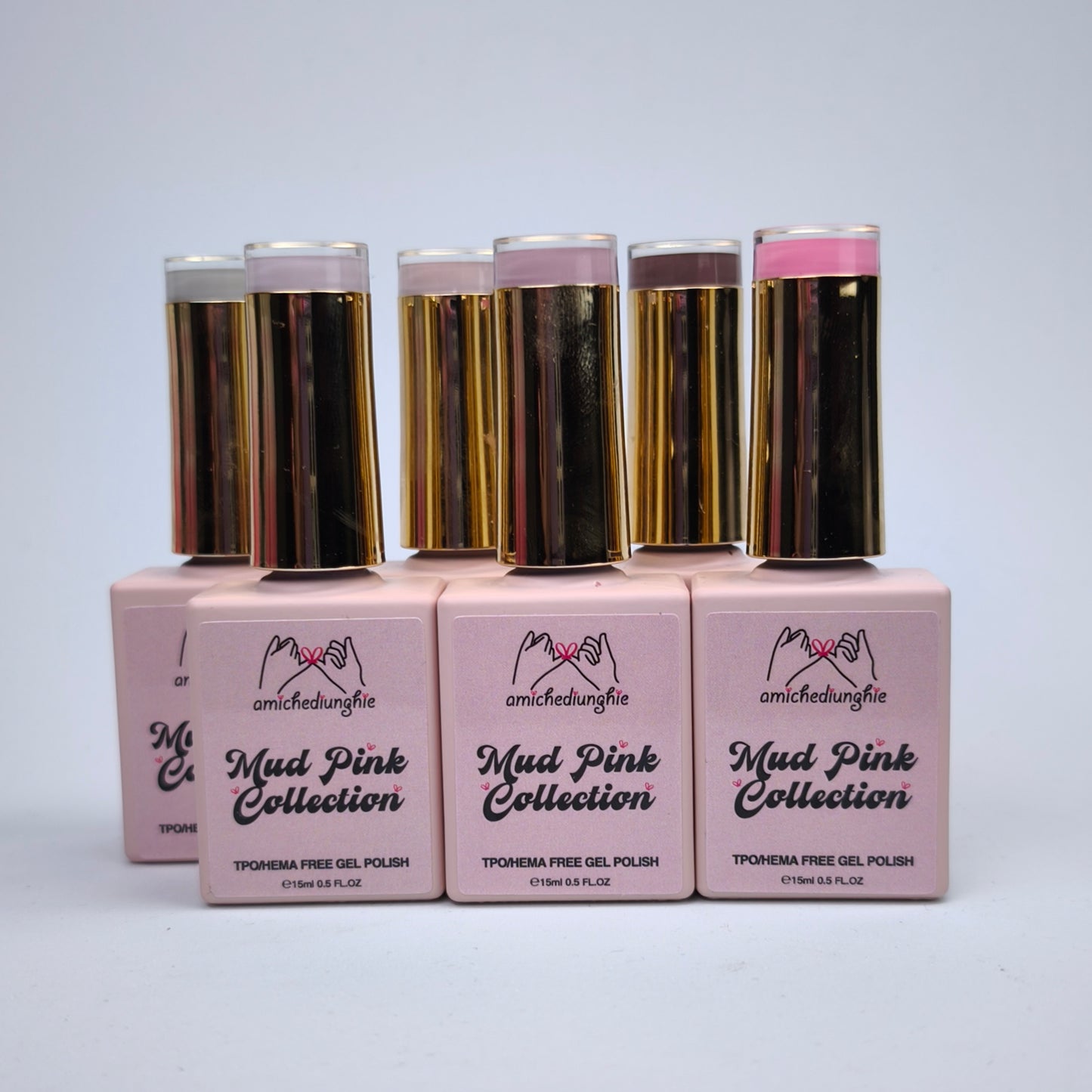 Mud Pink Mix Basic Collection – Gel Semipermanente 6pz. 15 ml.