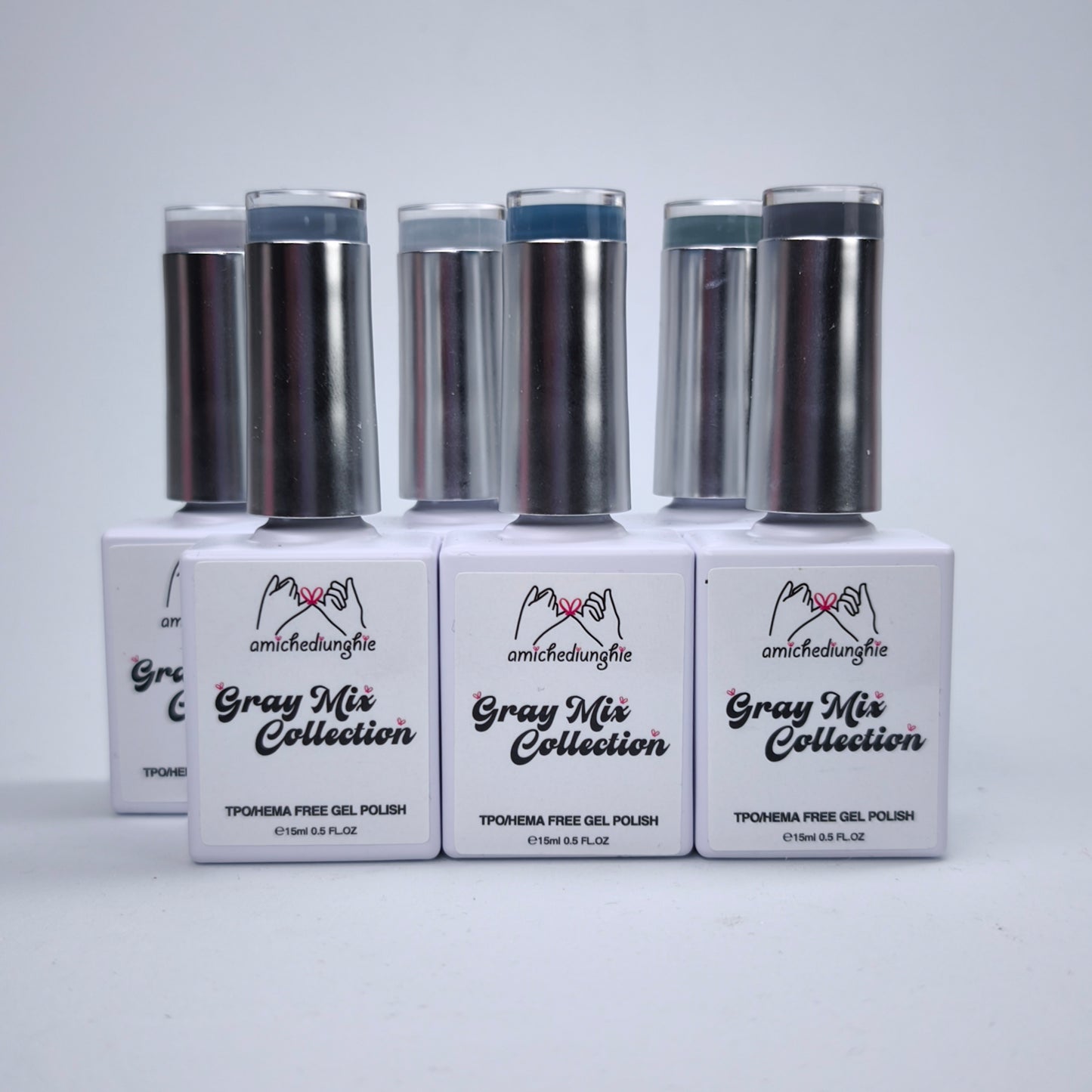 Grey Mix Basic Collection – Gel Semipermanente 6pz. 15 ml.