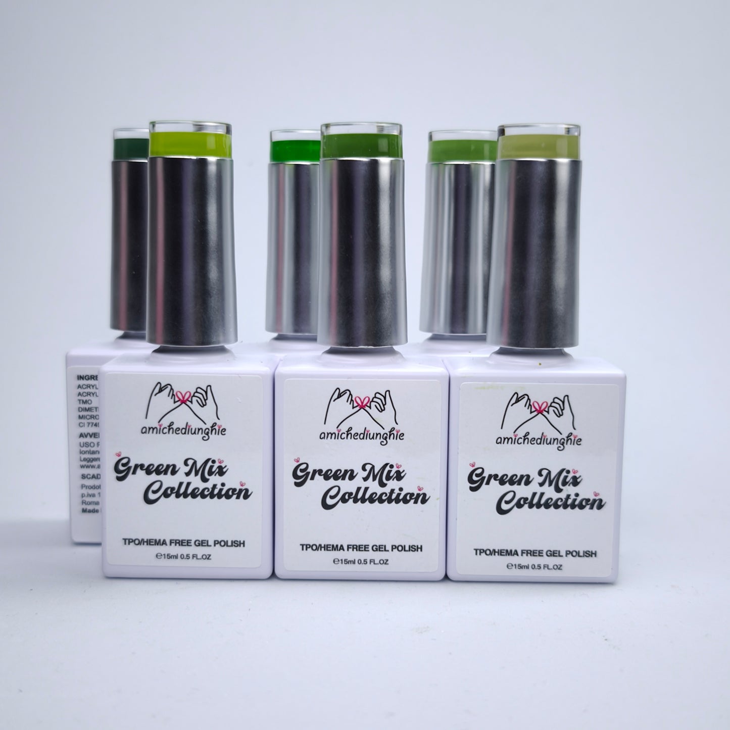 Green Mix Basic Collection – Gel Semipermanente 6pz. 15 ml.