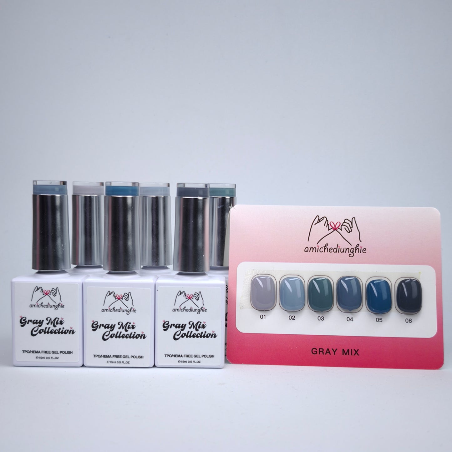Grey Mix Basic Collection – Gel Semipermanente 6pz. 15 ml.
